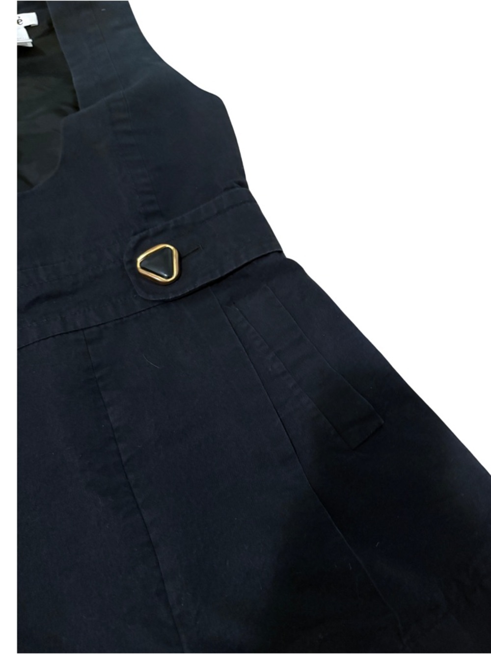 Chloe Black Romper w/ Button Belt - Picture 8 of 11